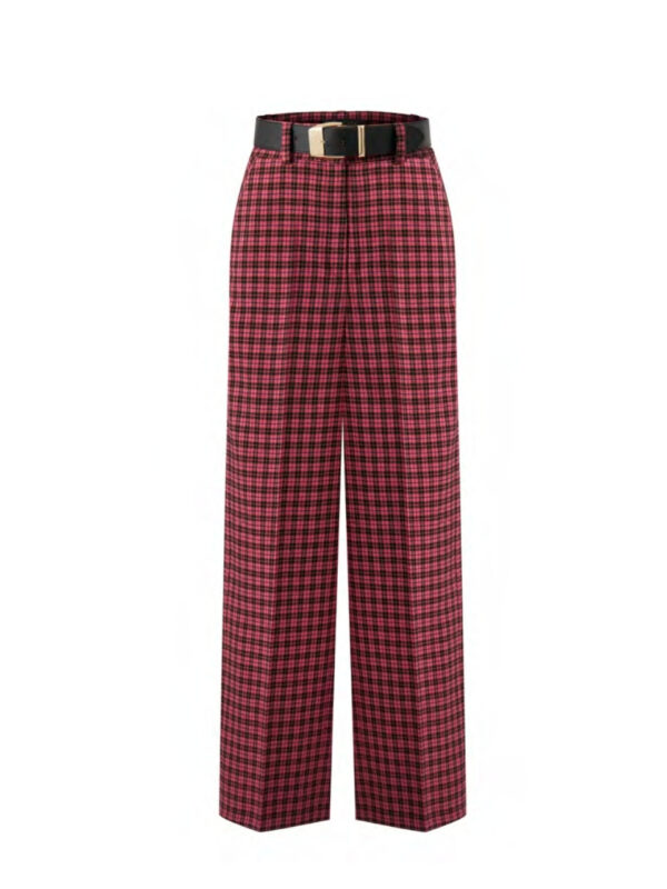 Pantalon rose à carreaux – Image 4