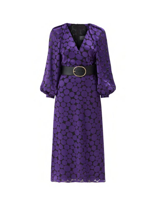 Robe longue à pois violet – Image 5