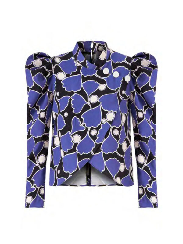 Blouse imprimé violet – Image 2