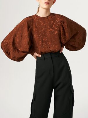 Blouse ample marron