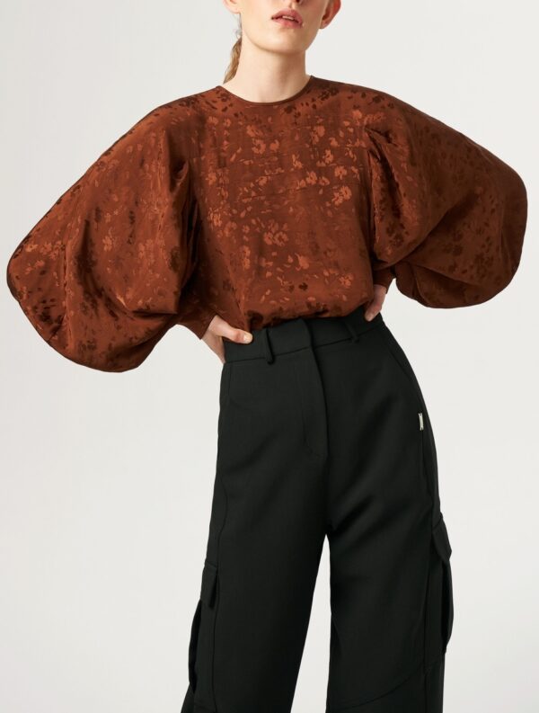 Blouse ample marron