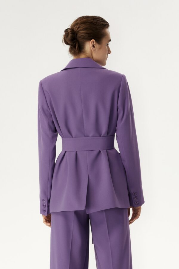 Veste ceinturée violette – Image 2