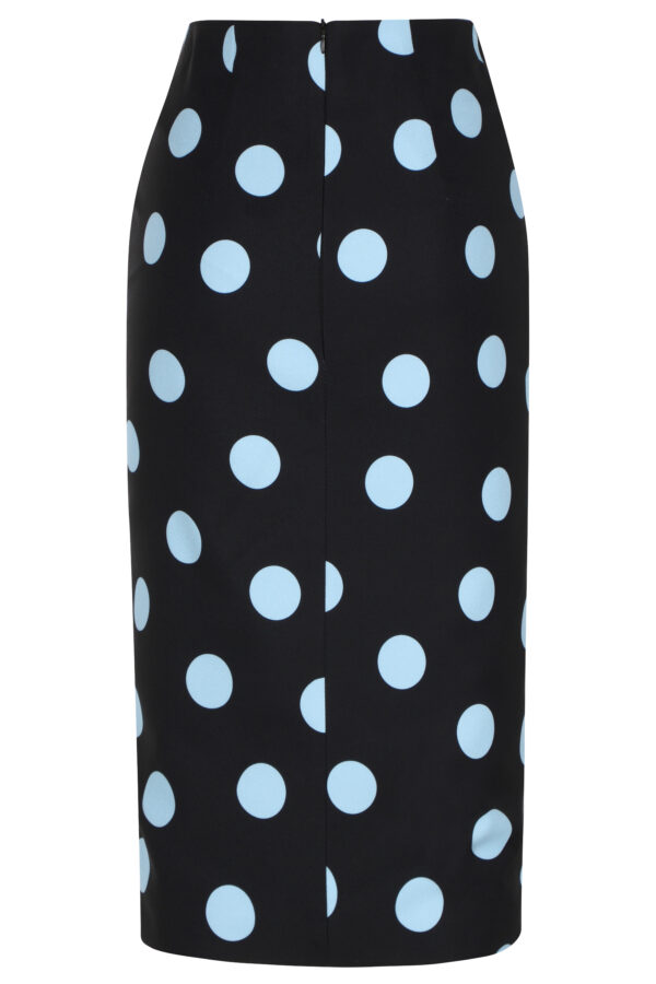 Taille XL - Jupe crayon pois bleu – Image 6