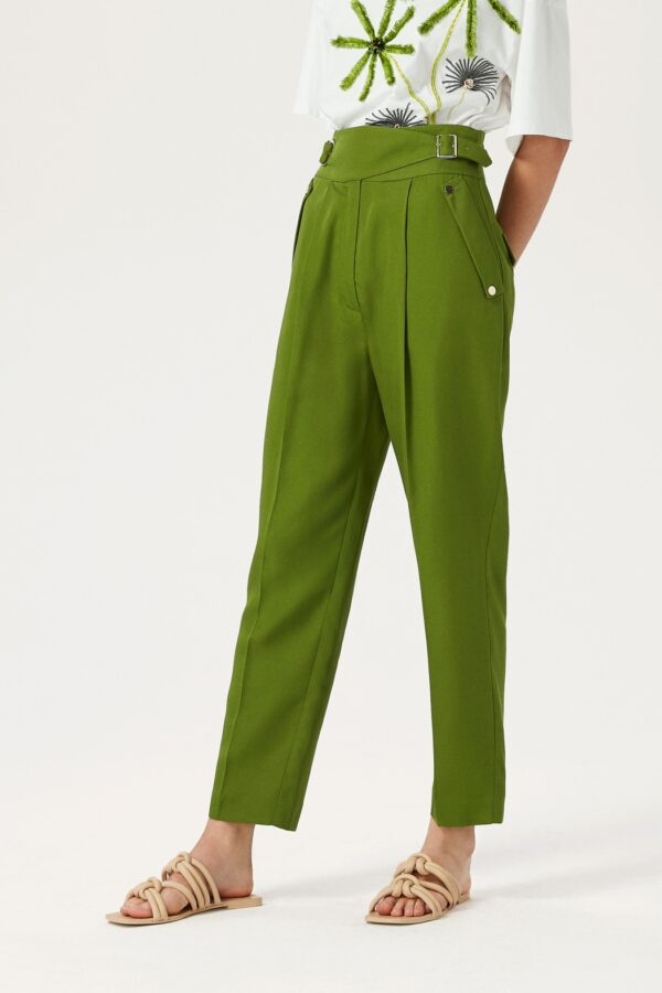 Pantalon carotte vert