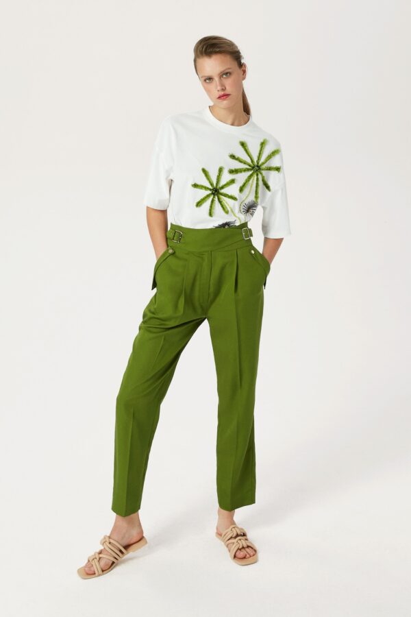 Pantalon carotte vert – Image 3