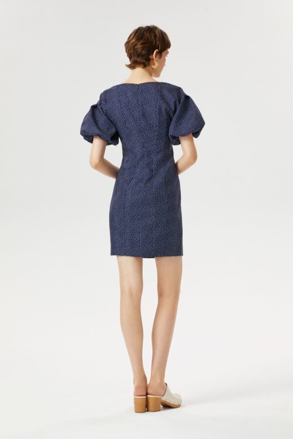 Taille XL - Robe courte à pois marine – Image 3