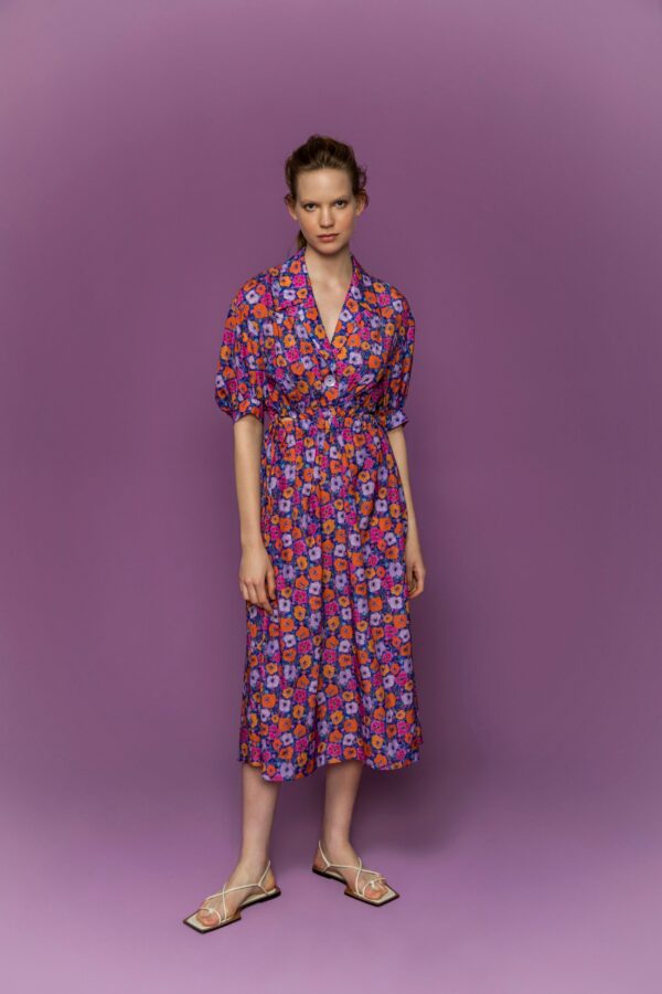 Robe fleurie violet – Image 2