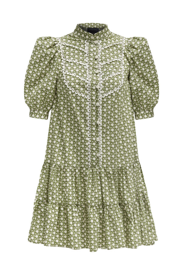 Robe courte imprimé vert – Image 5