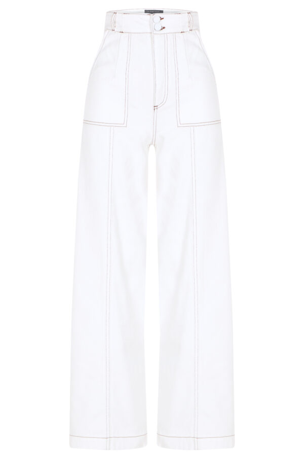 Taille 42 - Jean large blanc – Image 6