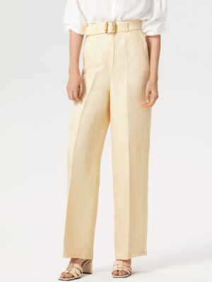 Pantalon large beige