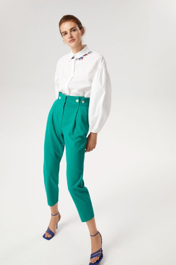 Pantalon carotte vert – Image 2