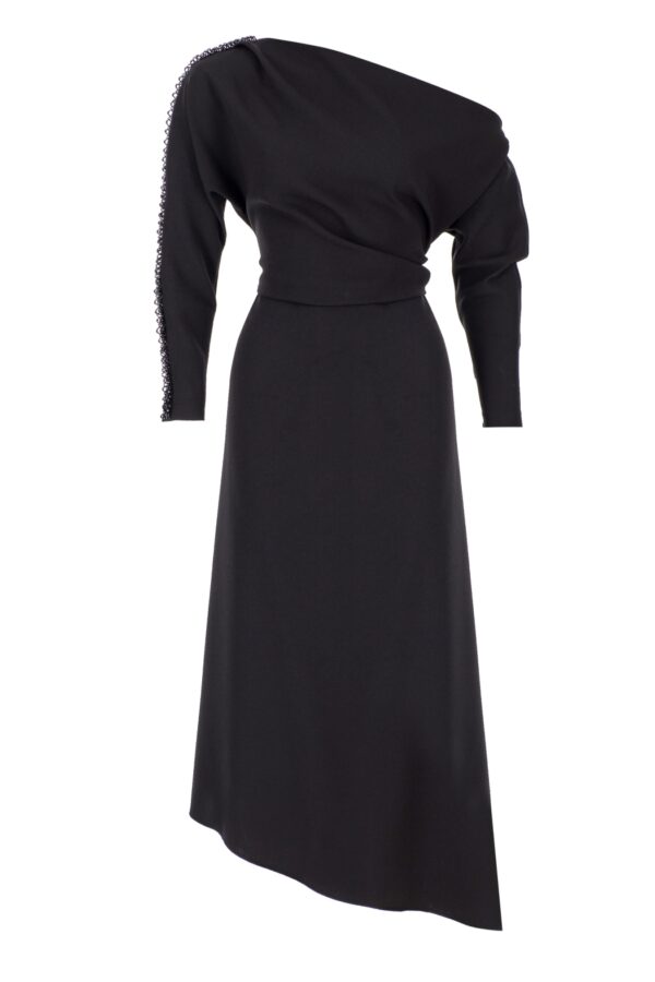 Taille 38 - Robe asymétrique noire – Image 5