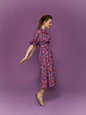 Robe fleurie violet