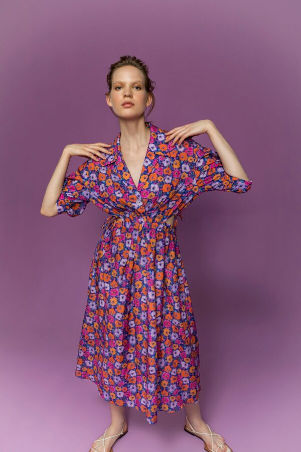 Robe fleurie violet – Image 3