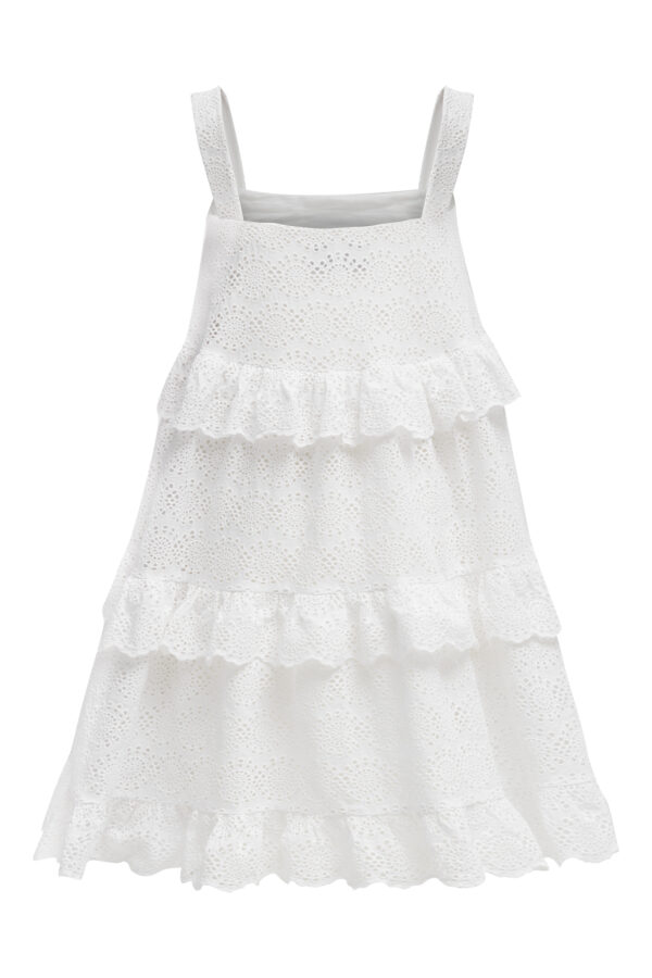 Robe courte ample à broderie blanche – Image 5