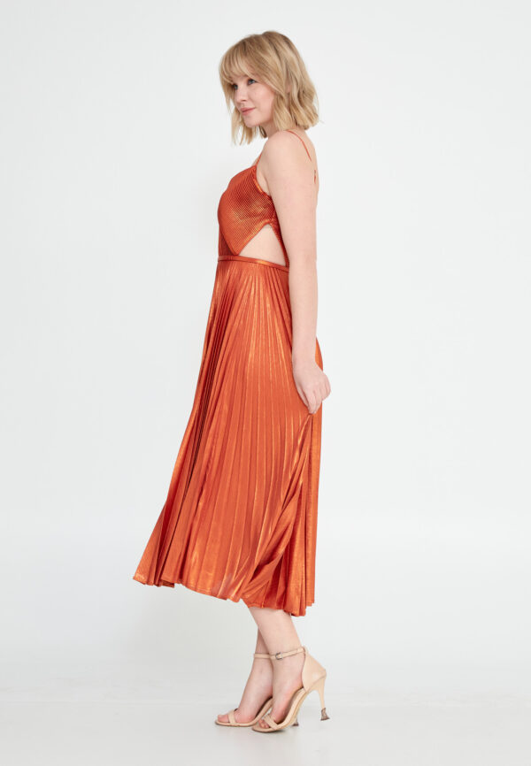 Taille 42 - Robe plissée terracotta – Image 2