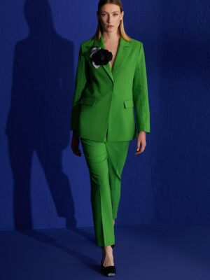 Pantalon tailleur vert