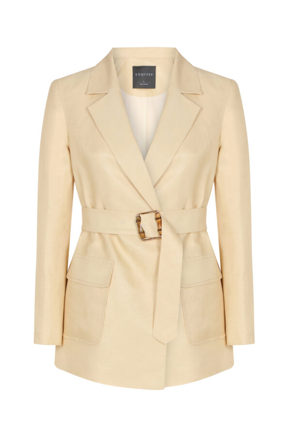 Veste ceinturé beige – Image 5